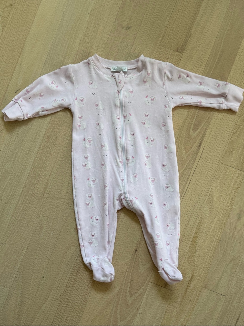 Kissy Kissy Night Lammies Pink Zip Pajama